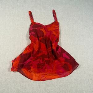 WOMEN'S BABYDOLL TORRID RED FLOWY SEXY TOP 00 LARGE NIGHT OUT